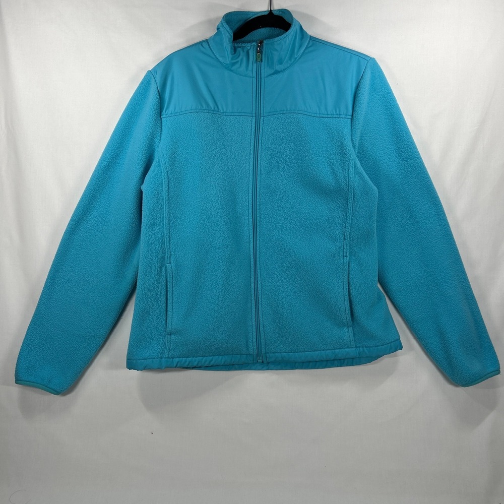 Vintage 2000s Izod PerformX Bright Blue Fleece Full-Zip Jacket Size L